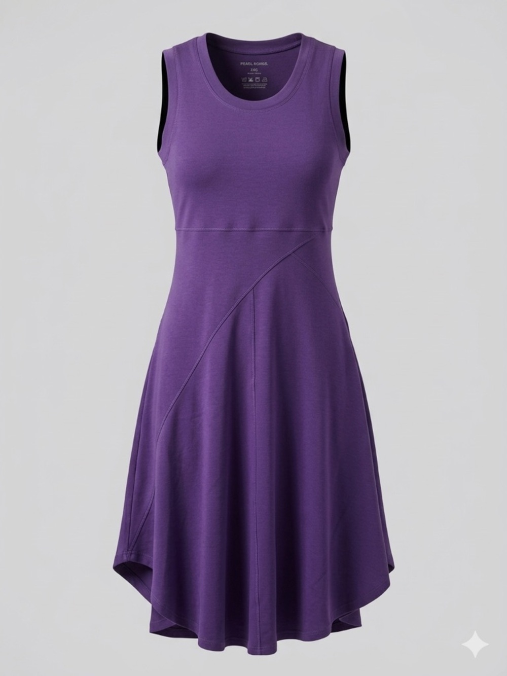 The pyramid collection Sleeveless Purple Fit & Flare Dress XS curved hem travel